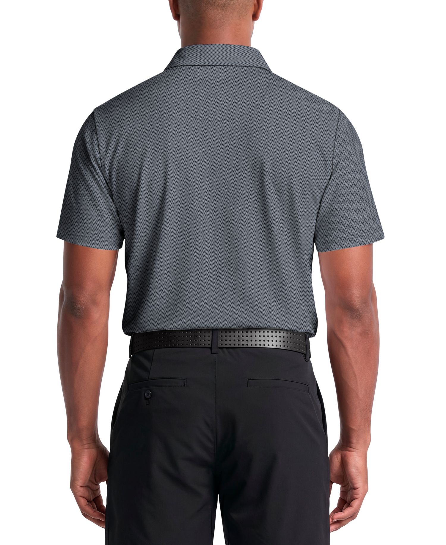 Men's Herringbone Jacquard Golf Polo Shirt