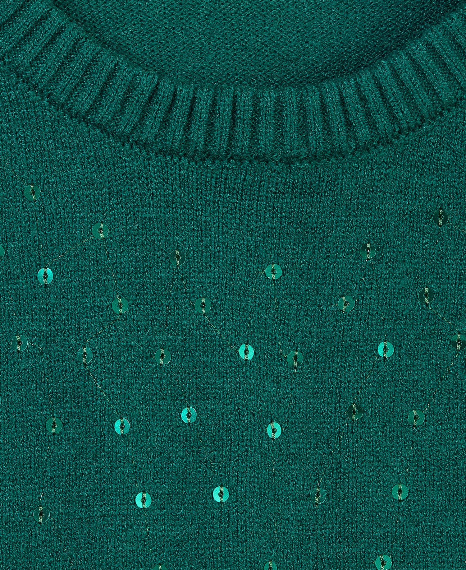 Girls' 4-16 Sequin Dreamyarn Crewneck Long-Sleeve Sweater