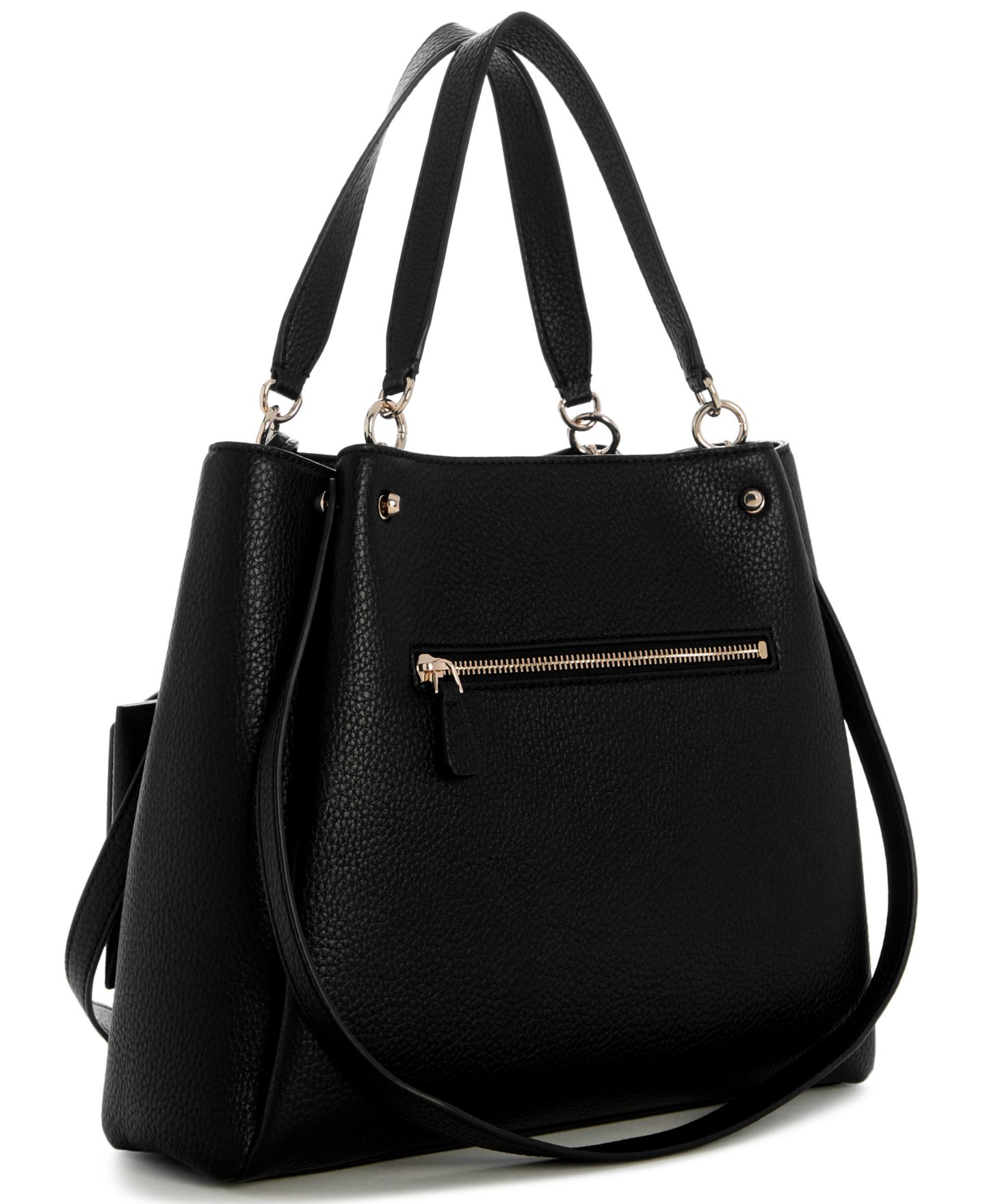 Женская сумка GUESS Lorella Girlfriend Medium Tote Handbag, цвет: Чёрный — фото 2