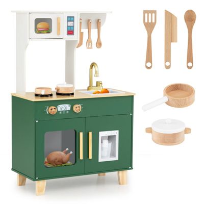 Compact Microwave Play Kitchen With Clicking Knobs, Ages 3-6