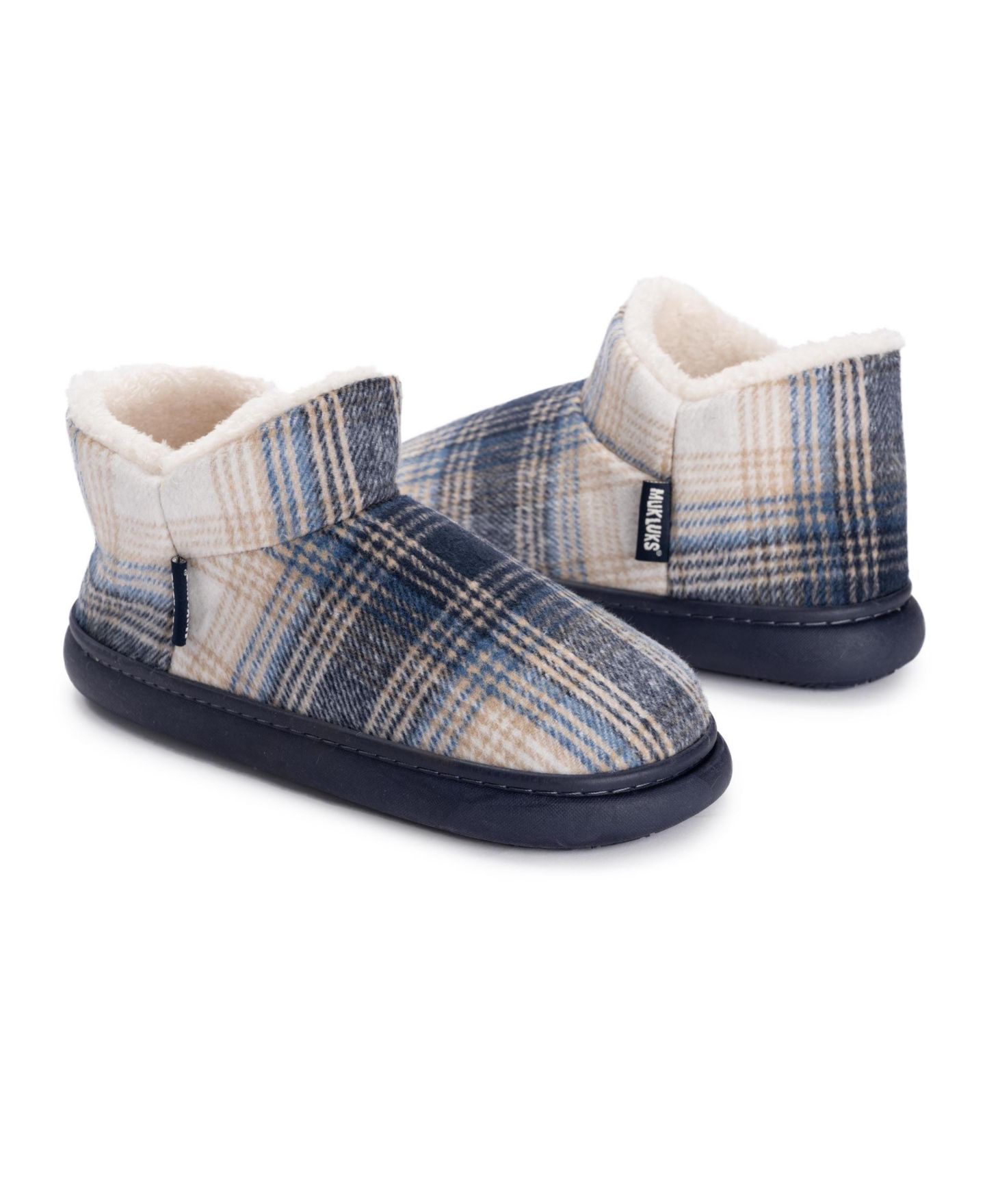 Женские тапочки MUK LUKS Aveline Bootie Slippers, цвет: Тёмно-синий — фото 9
