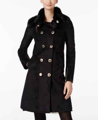 calvin klein shearling coat