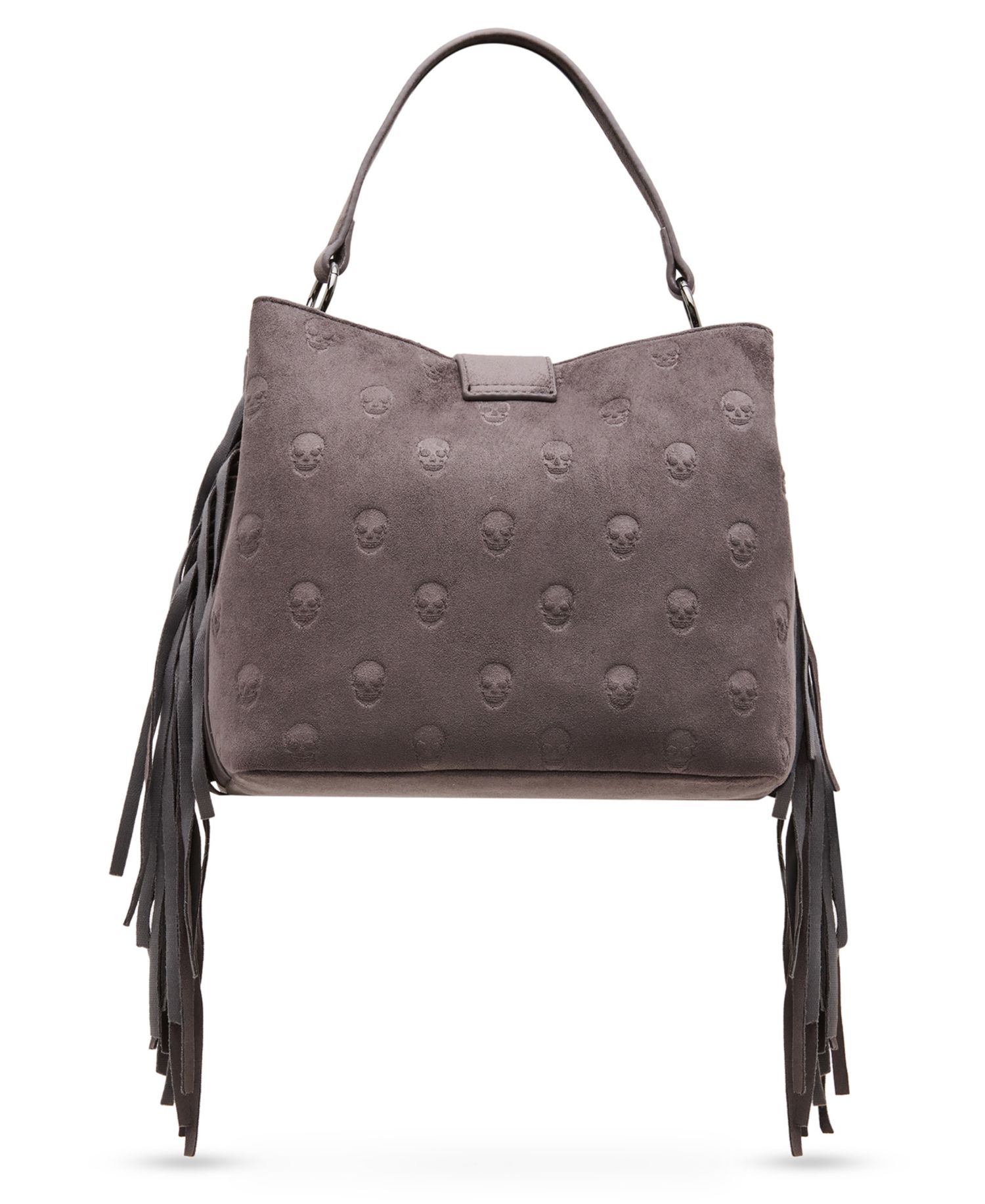 Skully Fringe Small Bucket Shoulder Handbag