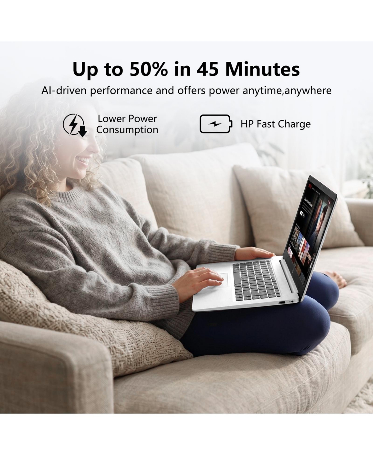 Hp 15.6" Fhd Touchscreen Laptop, Intel Core Ultra 5 225U, Intel Graphics, 32GB DDR5, 1TB Ssd, Wi-Fi 6, Win11 Home, White