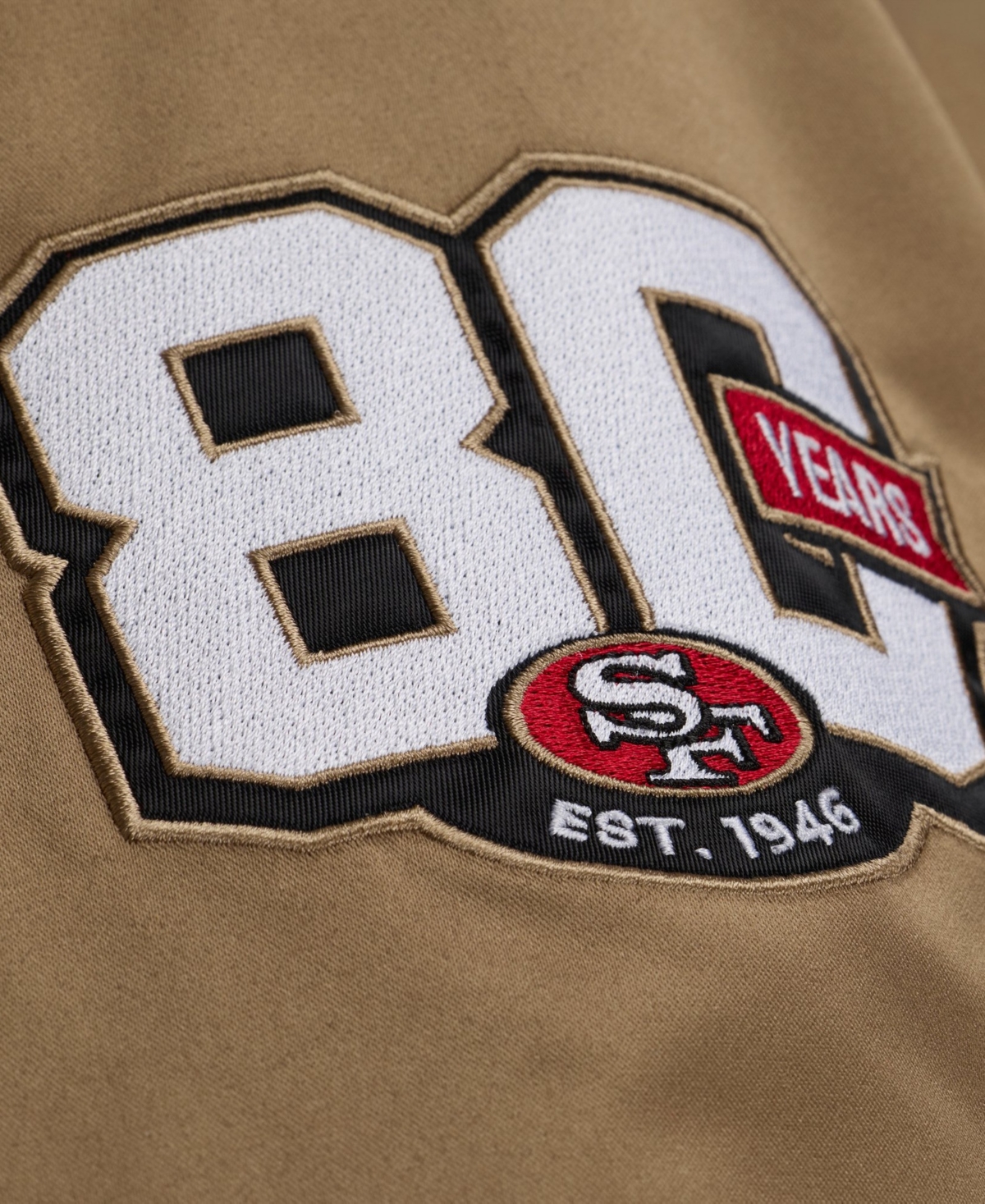 Mitchell & Ness Women's San Francisco 49ers 80th Anniversary Satin Full-Snap Jacket