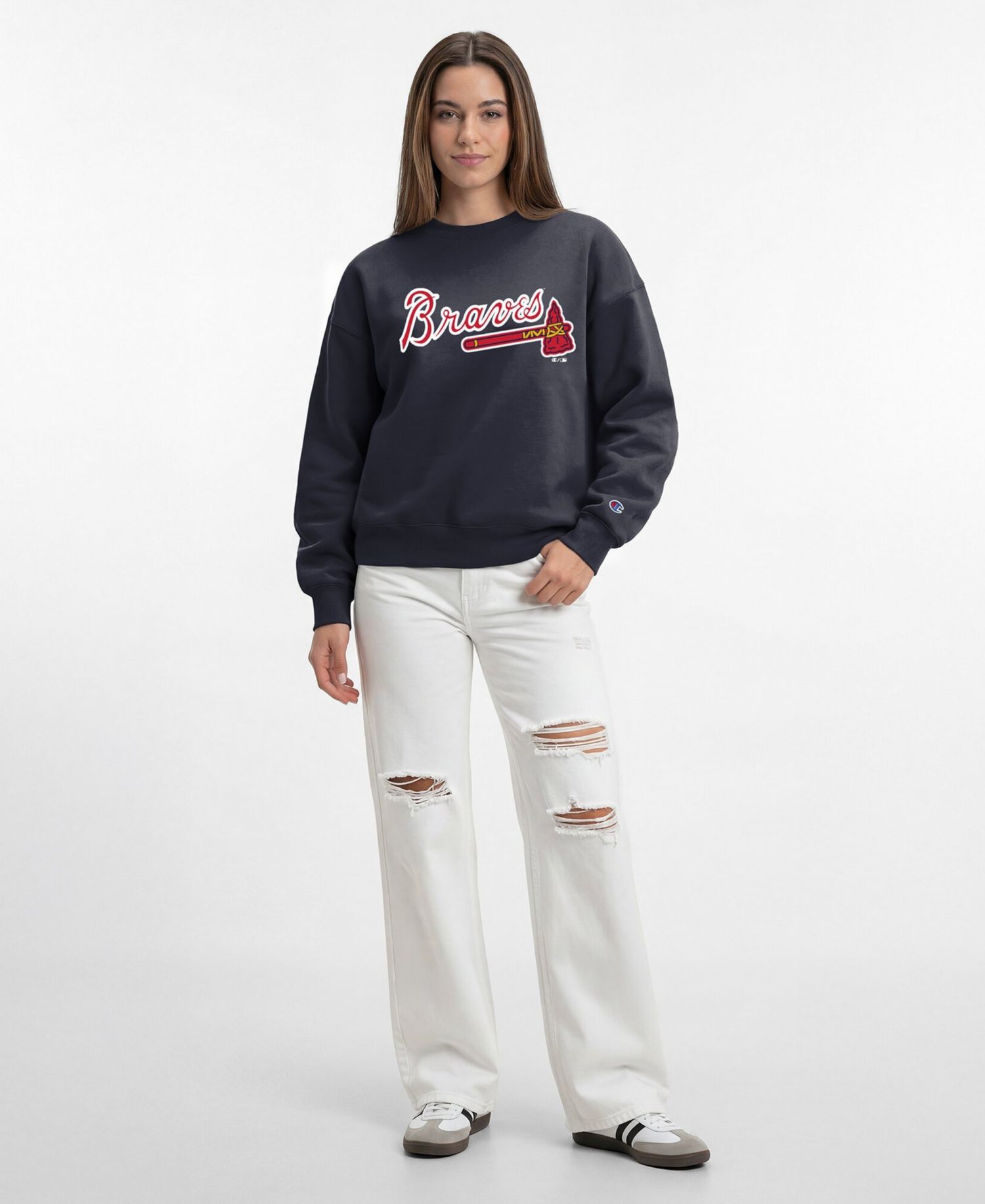 Women's Atlanta Braves All-Star Relaxed-Fit Crew Neck Sweatshirt