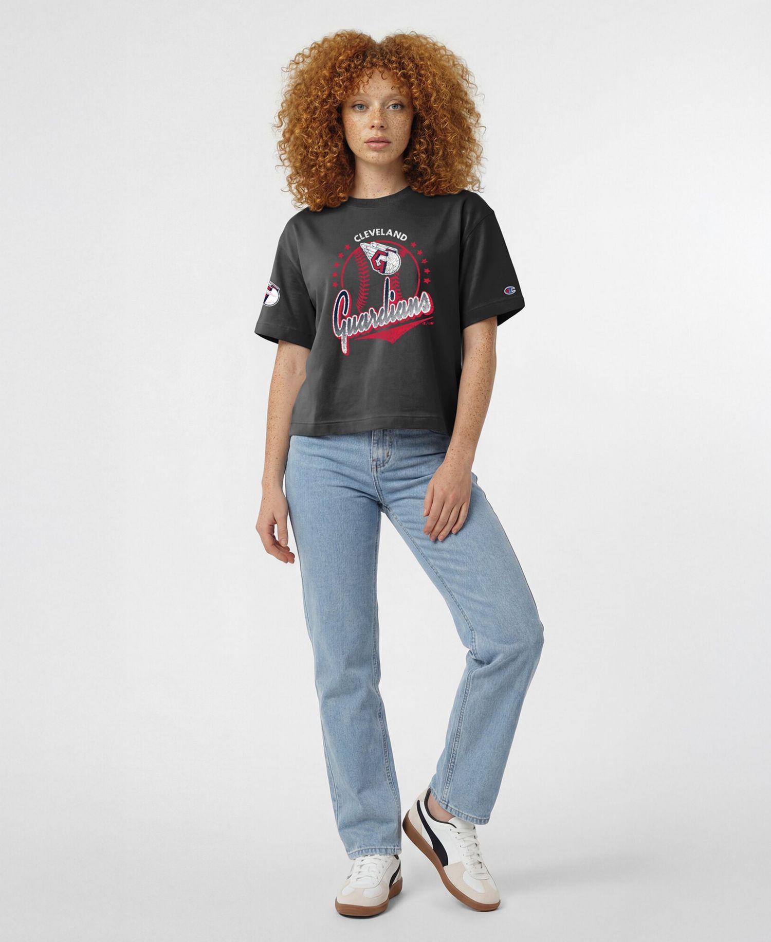 Women's Cleveland Guardians Graphic Oversized-Fit T-Shirt