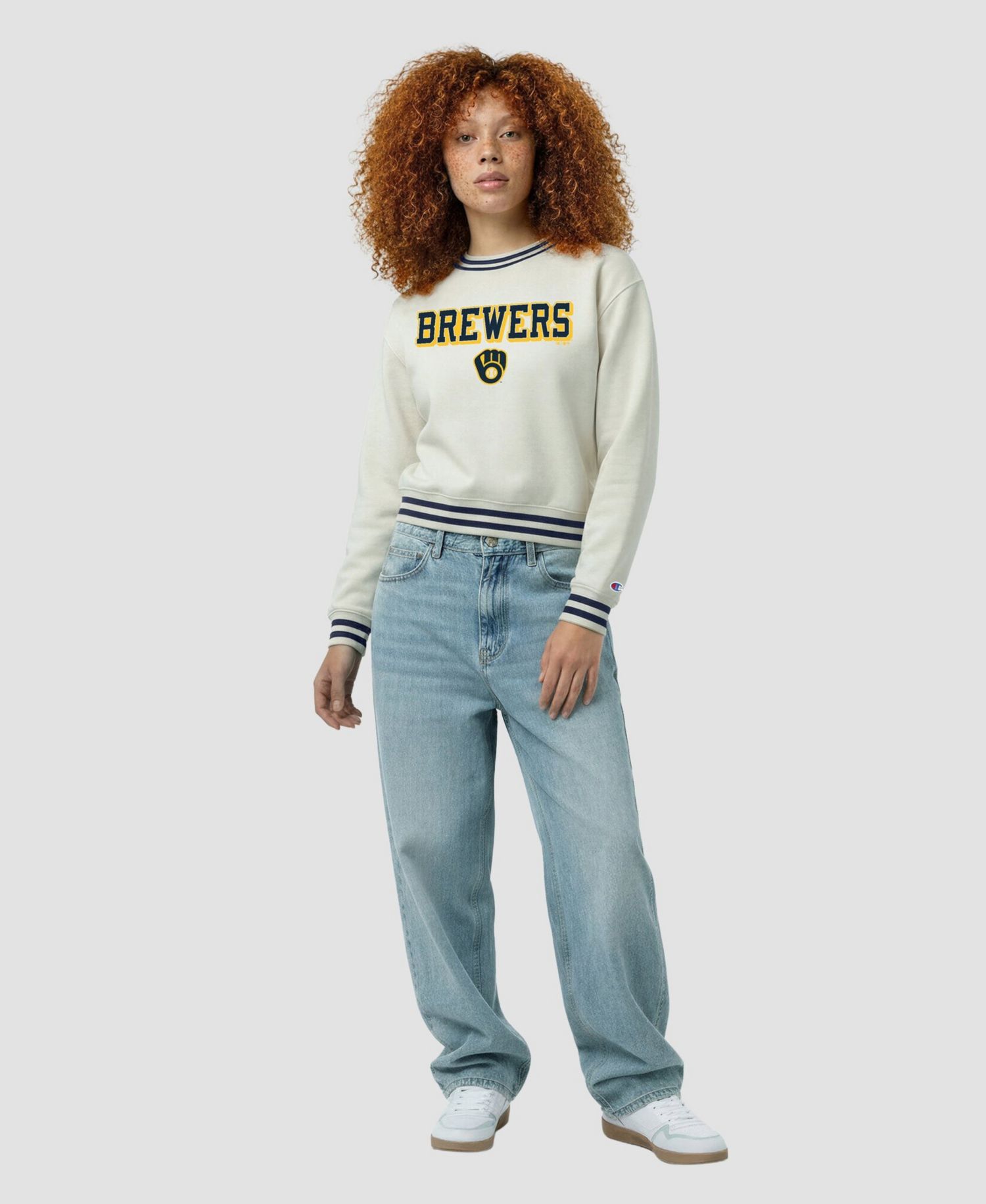 Women's Milwaukee Brewers Reverse Weave Fleece-Lined Sweatshirt