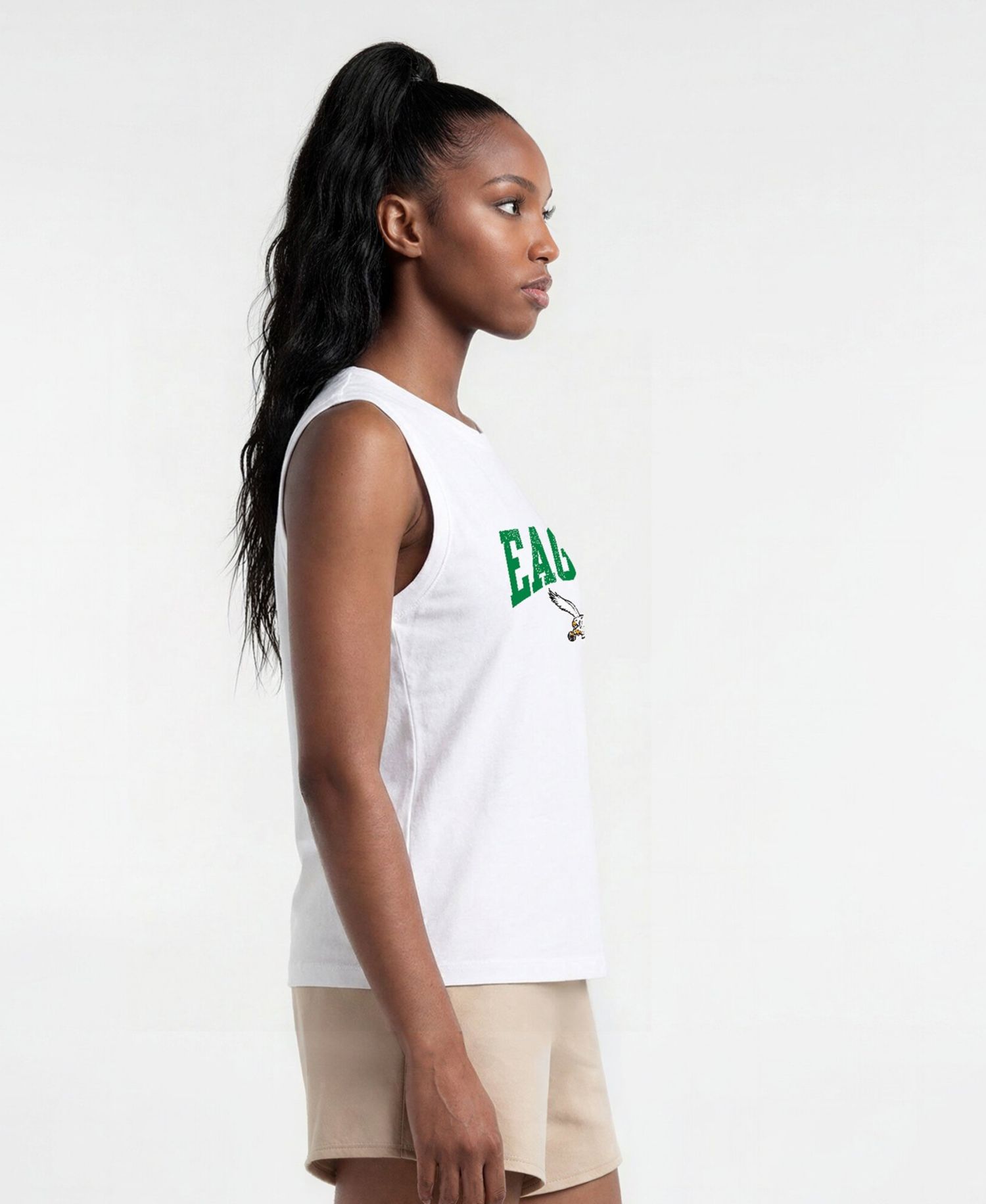 Women's Philadelphia Eagles Distressed Muscle Tank Top