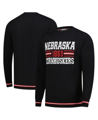 Men's and Women's Black Nebraska Huskers Renew Knit Vintage Retro Sweater