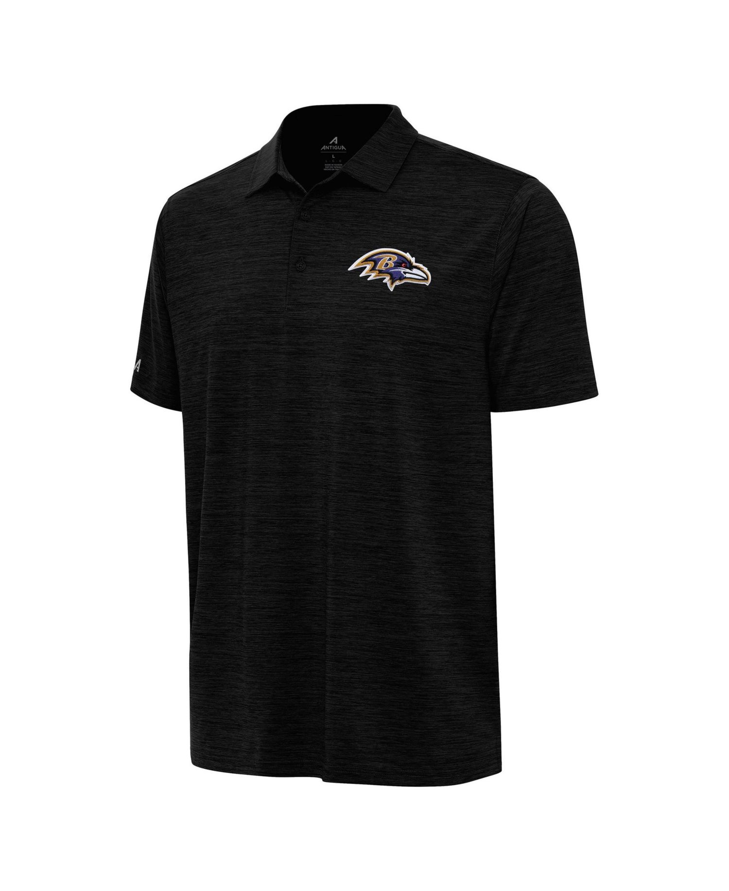 Men's Heather Black Baltimore Ravens Layout Polo Shirt