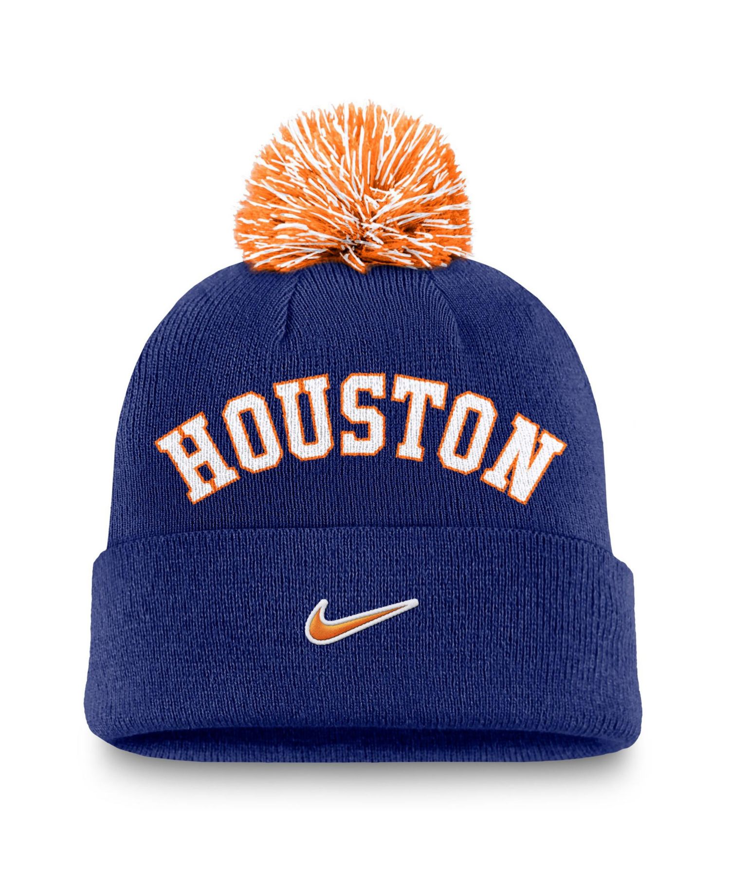 Men's Royal Houston Astros Peak Cuffed Knit Hat with Pom