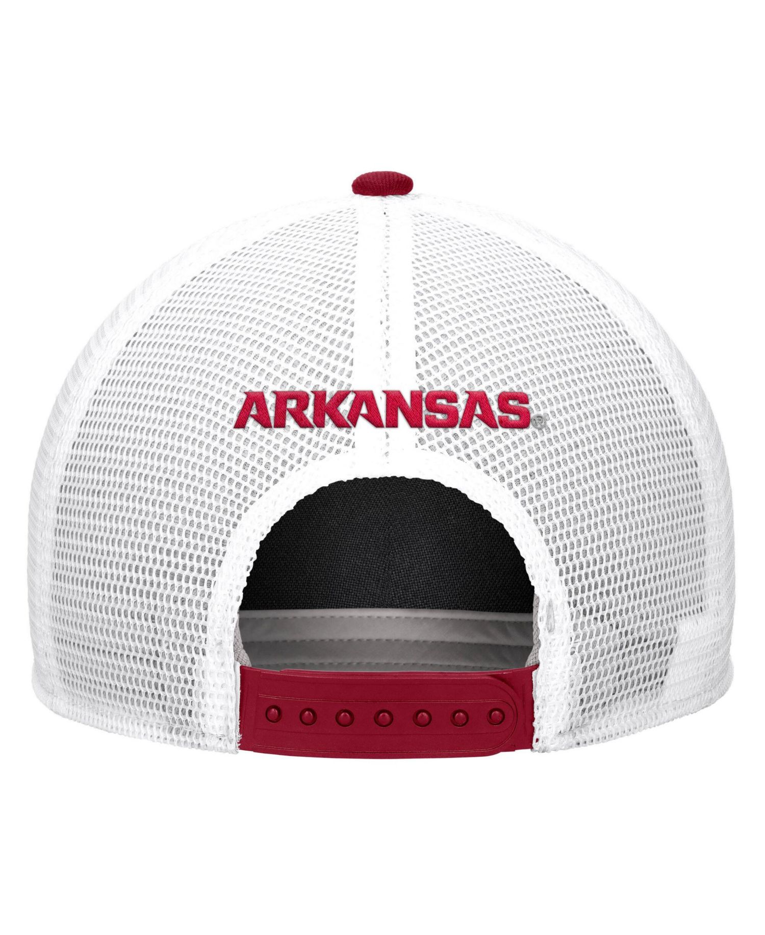 Men's Cardinal Arkansas Razorbacks 2026 On-Field Rope Adjustable Trucker Hat