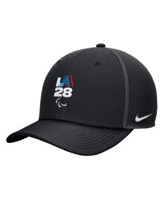 Men's Black LA28 Summer Paralympics Retro Stripe Rise Adjustable Trucker Hat