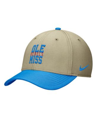 Men's Beige/Powder Blue Ole Miss Rebels Dri-FIT SwooshFlex Hat