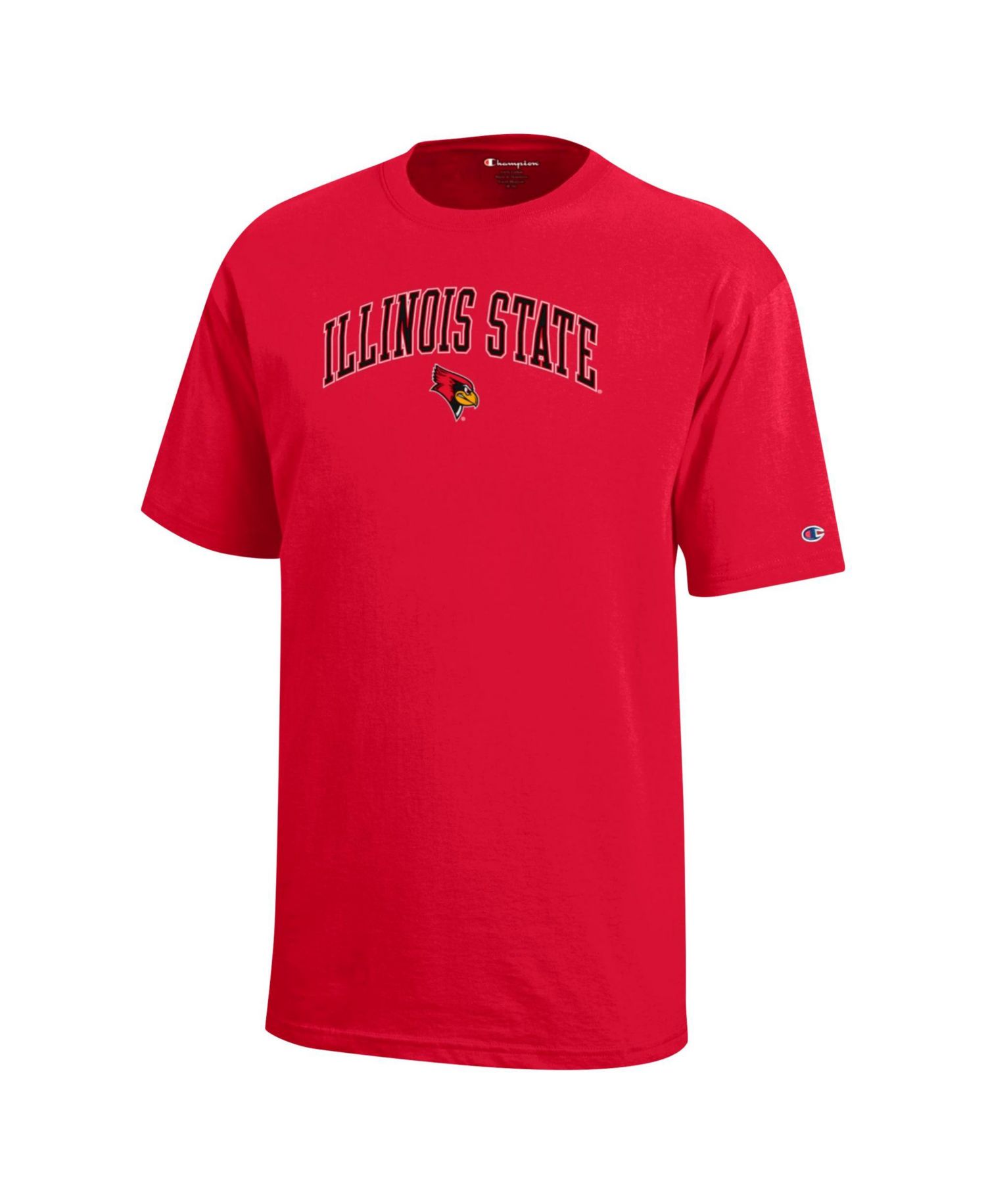 Big Boys and Girls Red Illinois State Redbirds Arch Over Logo T-Shirt