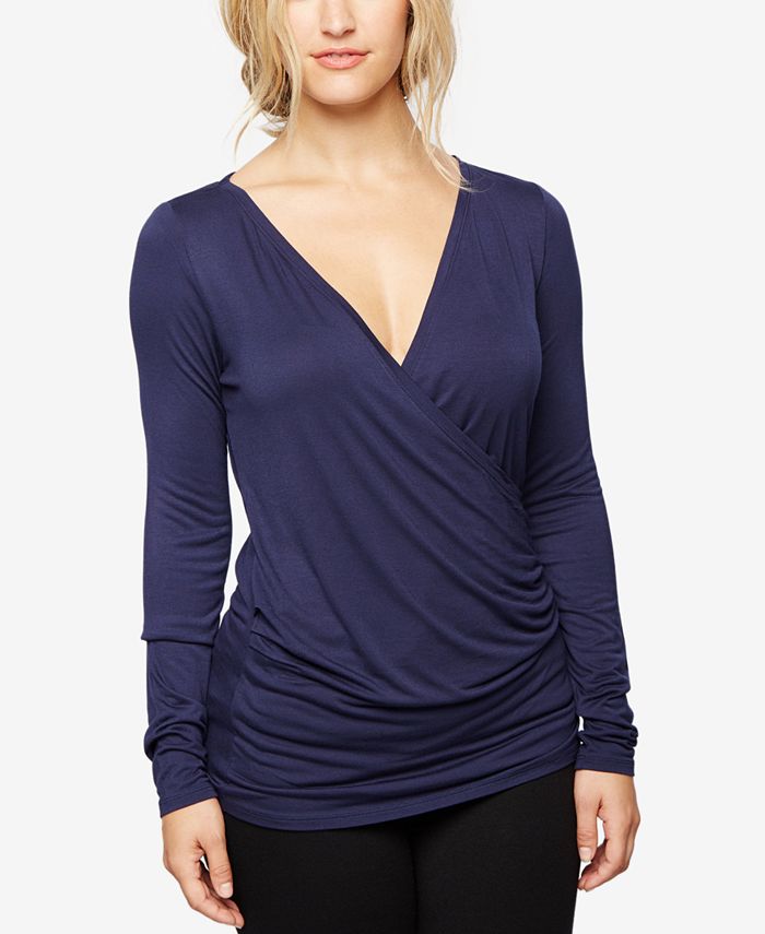 A Pea in the Pod Faux-Wrap Nursing Sleep Top & Reviews - Maternity ...