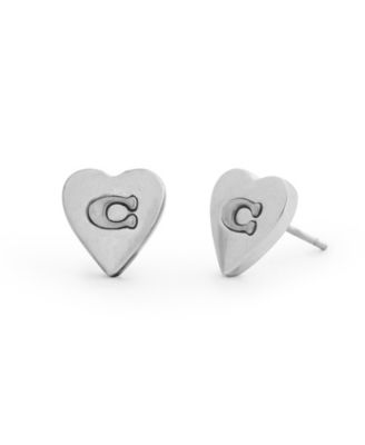 Metal-tone Heritage Signature Coin Stud Earrings
