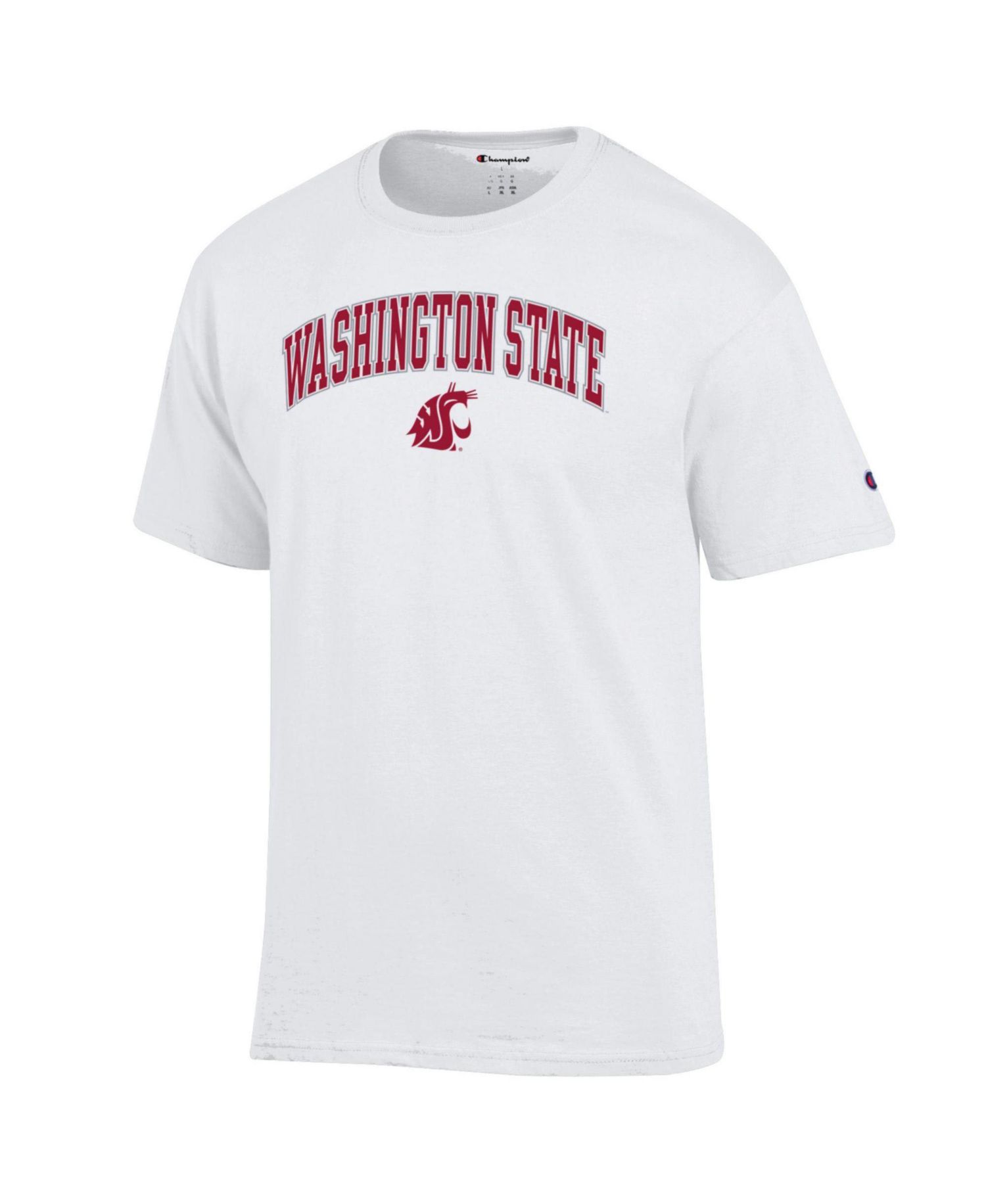 Men's Crimson Washington State Cougars Arch Over Logo T-Shirt