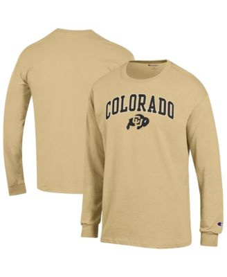 Men's&nbsp;Champion Gold Colorado Buffaloes Arch Over Logo Long sleeves T-Shirt