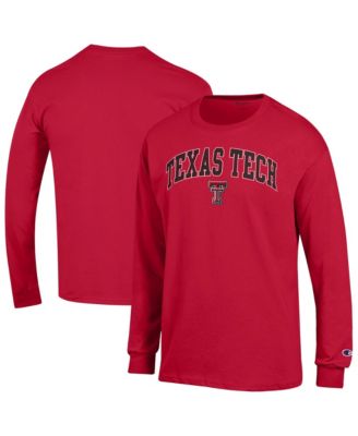 Men's&nbsp;Champion Red Texas Tech Red Raiders Arch Over Logo Long Sleeve T-Shirt