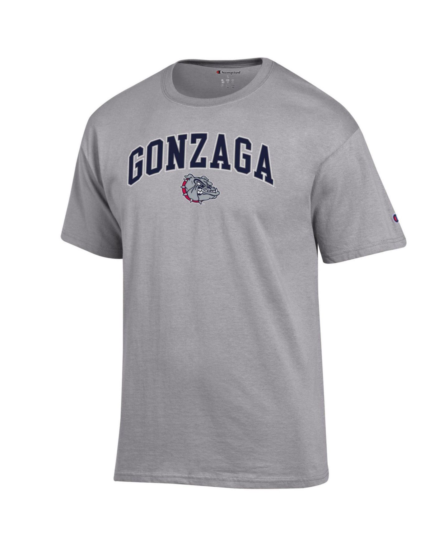 Мужская футболка Champion Heather Gray Gonzaga Bulldogs Arch Over Logo — фото 2