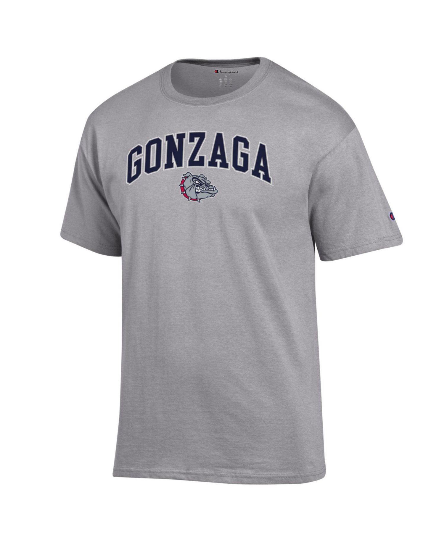 Men's Champion Heather Gray Gonzaga Bulldogs Arch Over Logo T-Shirt