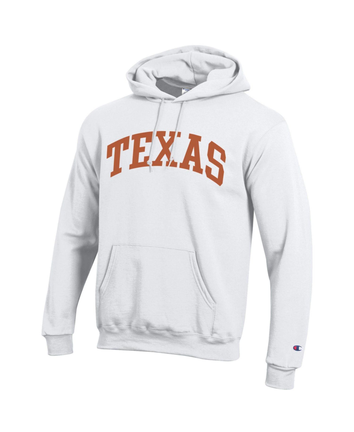 Men's White Texas Longhorns Basic Arch Fleece Pullover Hoodie