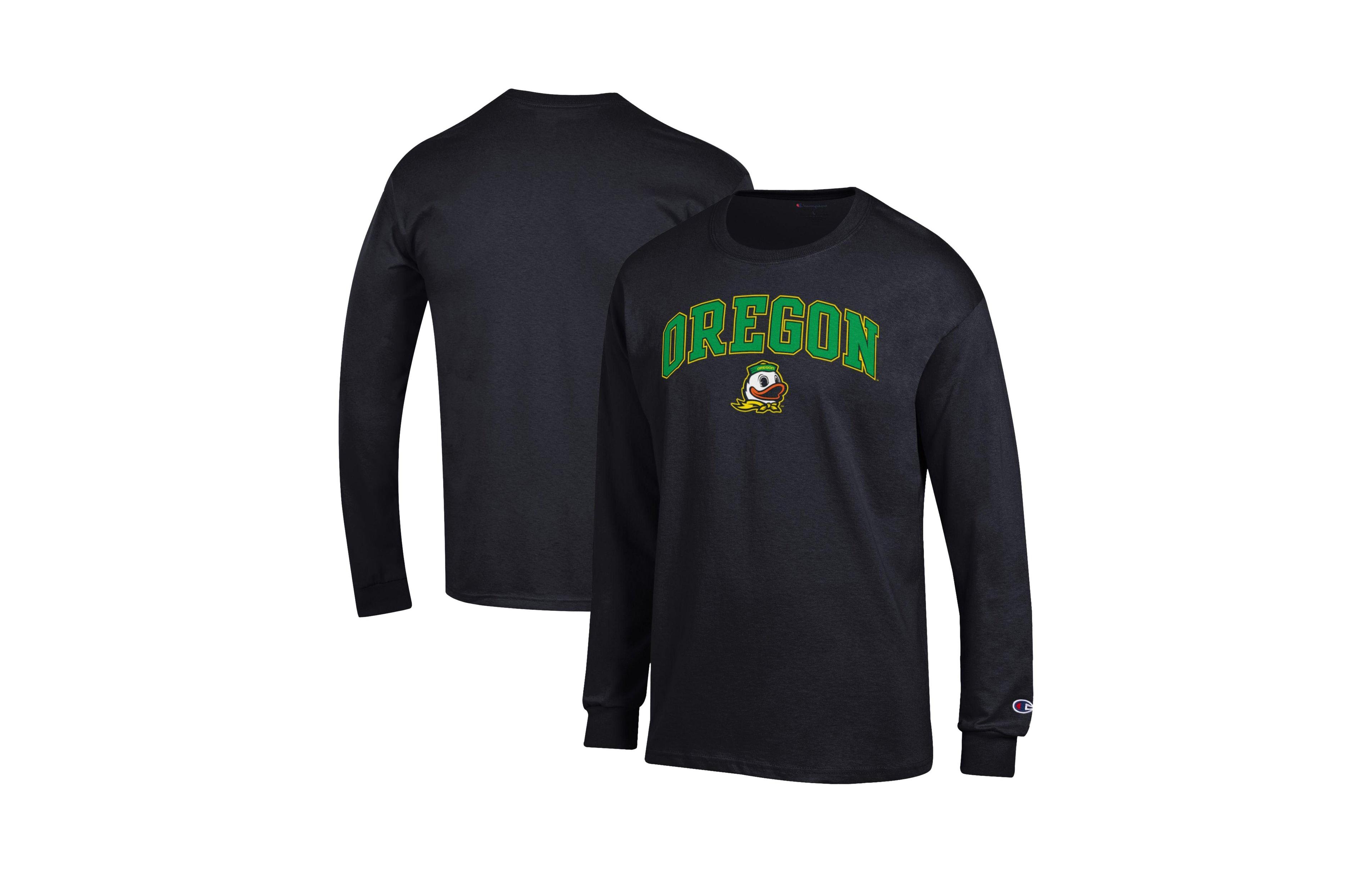 Champion Men's White Oregon Ducks Arch Over Logo Long Sleeve T-Shirt