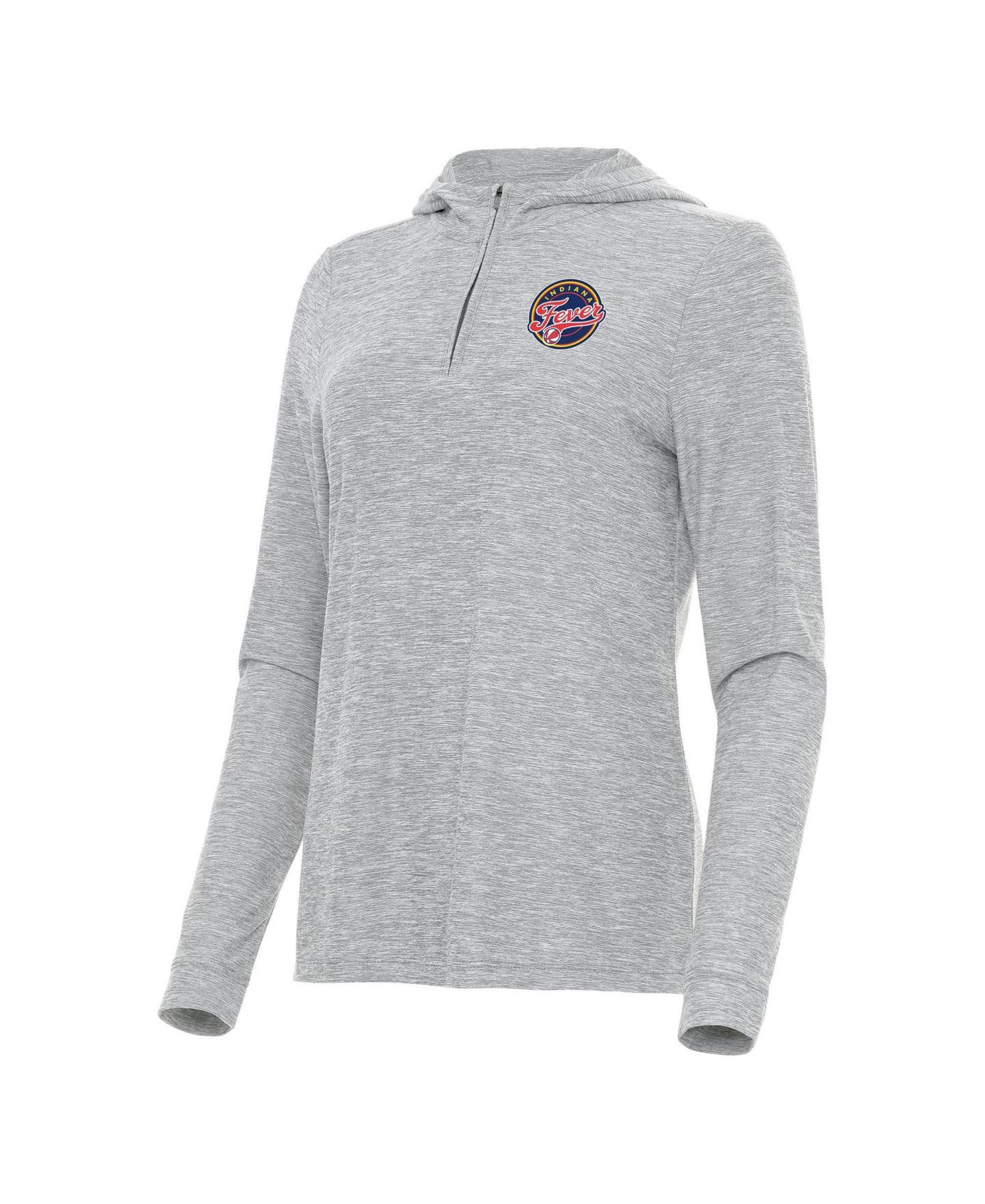 Женское худи Antigua Heather Gray Indiana Fever Daybreak Quarter-Zip — фото 2