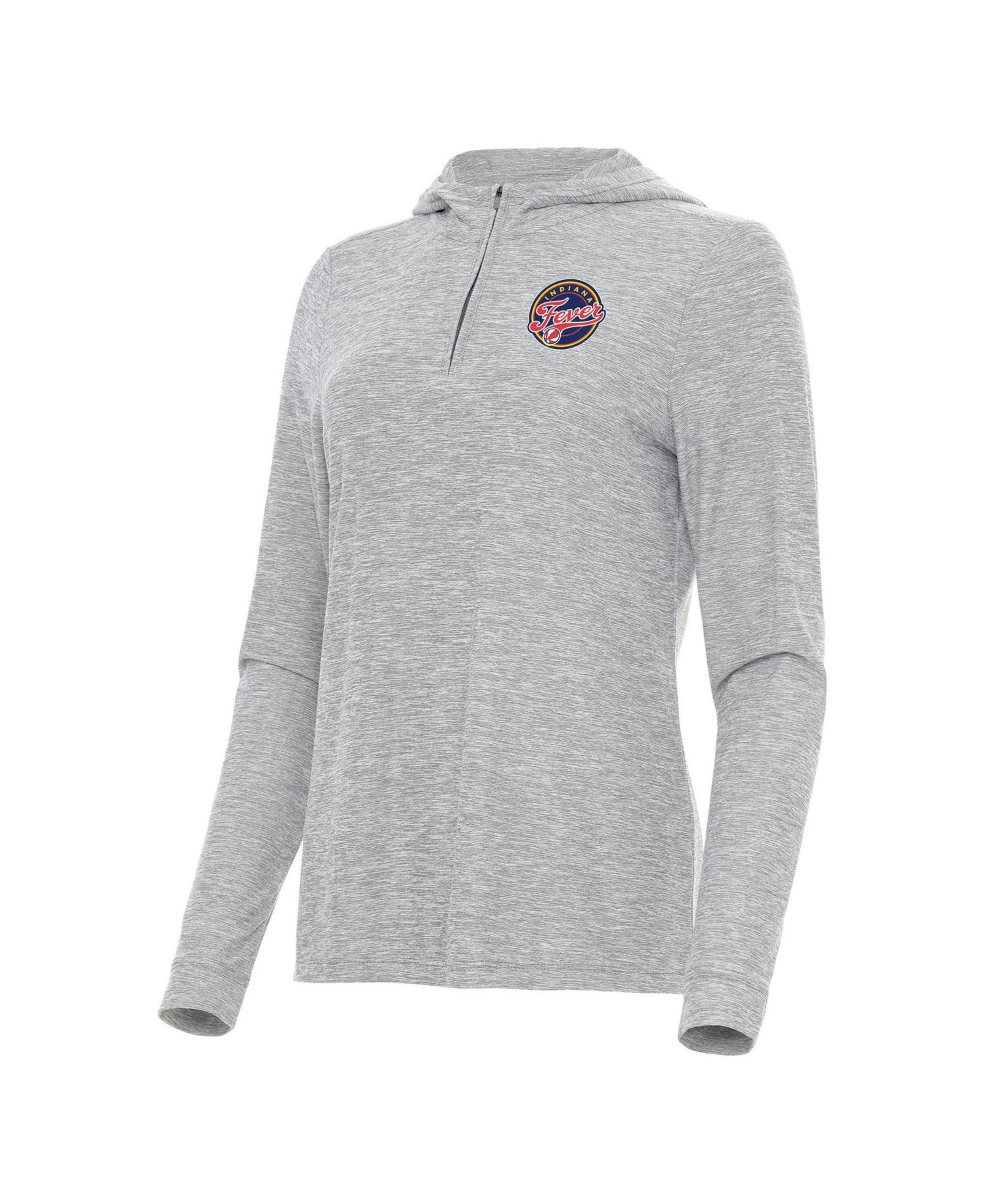 Women's Heather Gray Indiana Fever Daybreak Quarter-Zip Hoodie