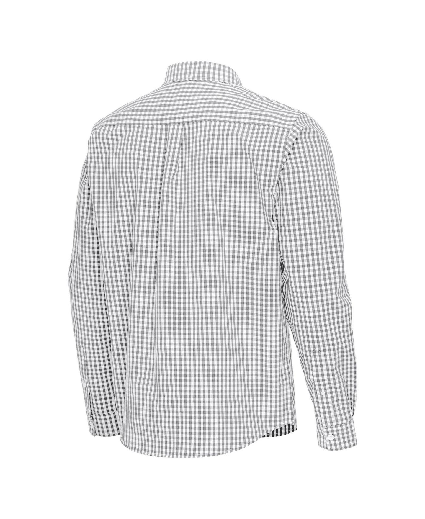 Мужская рубашка Antigua Gray Kentucky Wildcats Ellis Woven Tri-Blend Long Sleeve Button-Down — фото 3