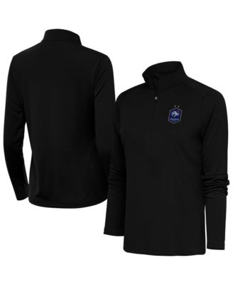 Women's Black France National Team Statement Half-Zip Pullover Sweatshirt