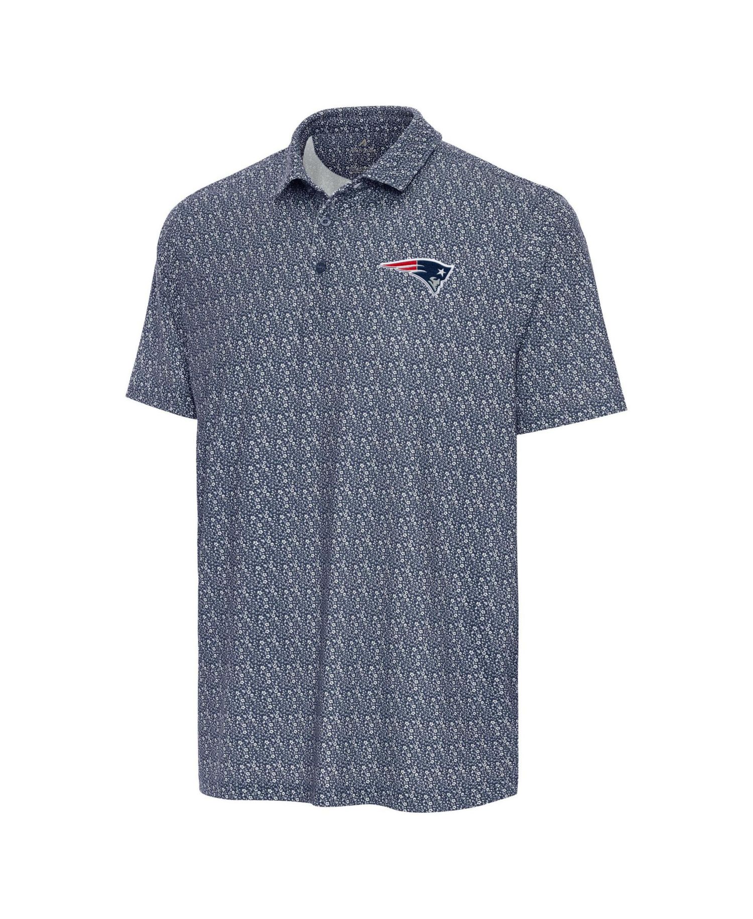 Men's Navy New England Patriots Botanic Polo Shirt