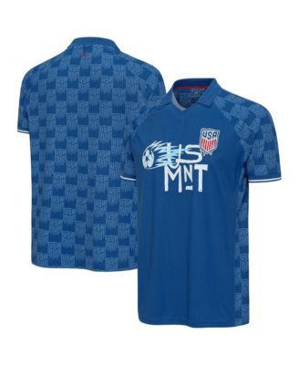 Men's Blue USMNT V-Neck Polo Shirt
