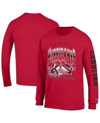 Men's Red Carolina Hurricanes Long sleeves Jersey T-Shirt