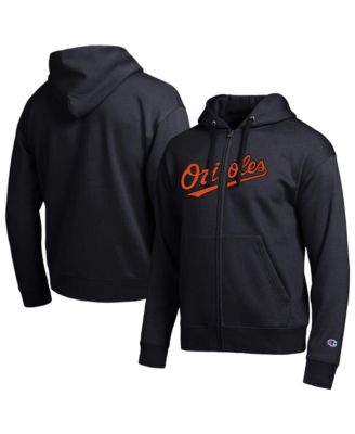 Men's Baltimore Orioles Black All-Star Wordmark Full-Zip Hoodie