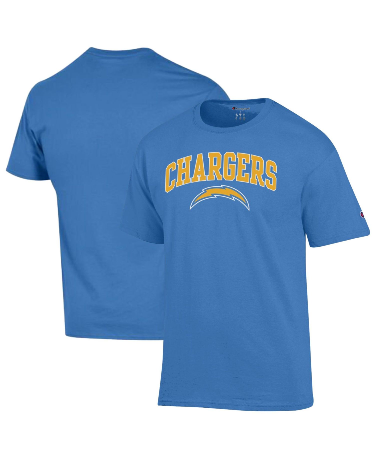 Men's Powder Blue Los Angeles Chargers Arch Over Logo T-Shirt