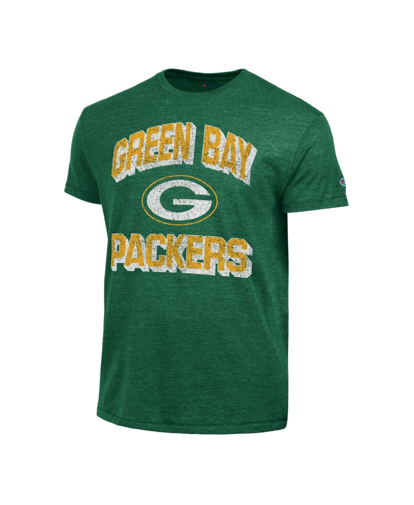 Мужская футболка Champion Heather Green Bay Packers Ultimate Tri-Blend — фото 2