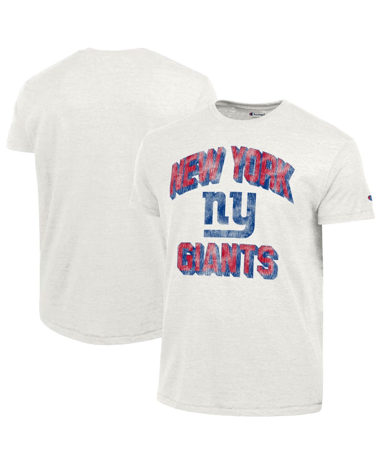 Мужская футболка Champion White New York Giants Ultimate Tri-Blend — фото 1
