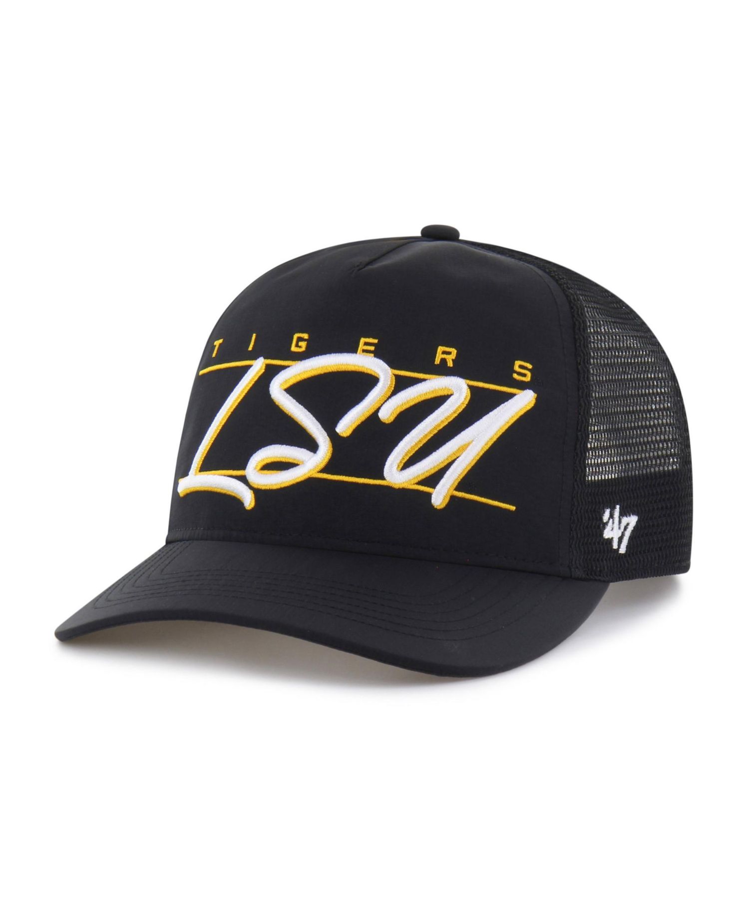 Men's and Women's Black LSU Tigers Brrr Condor Mesh Hitch Adjustable Hat