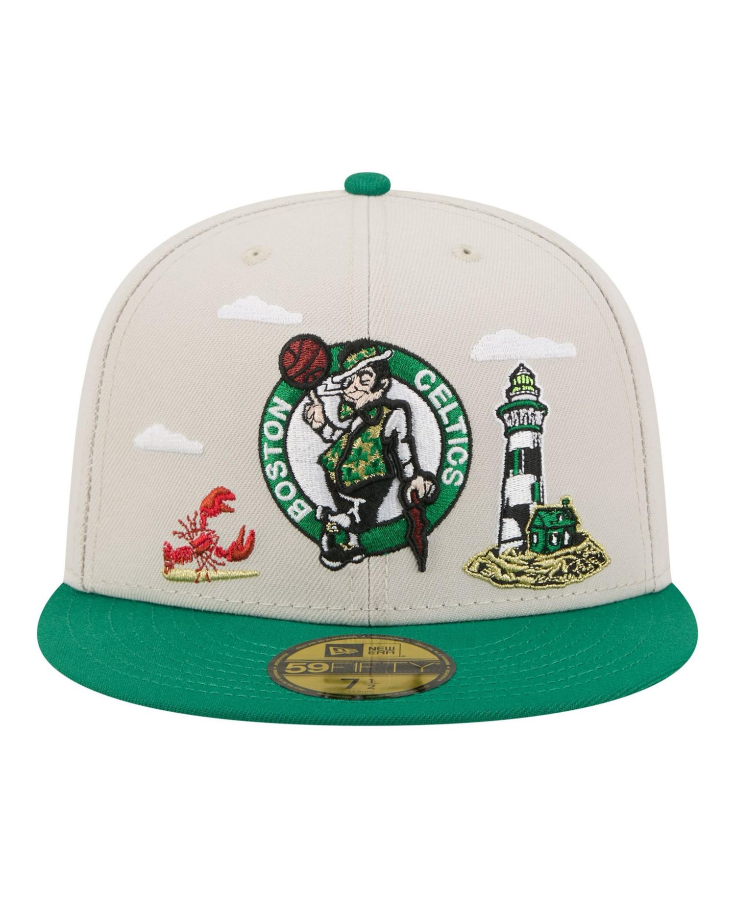 Men's Tan/Kelly Green Boston Celtics Localized City Icon 59FIFTY Fitted Hat