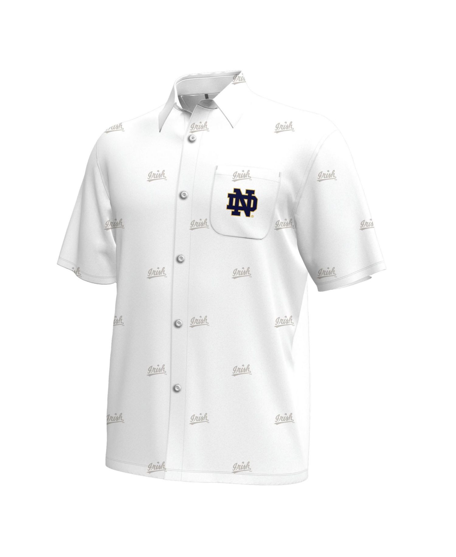 Men's White Notre Dame Fighting Irish Gameday Armourfuse Button-Up Shirt