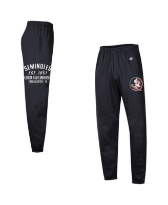 Men's Black Florida State Seminoles Powerblend Banded Fleece Sweatpants
