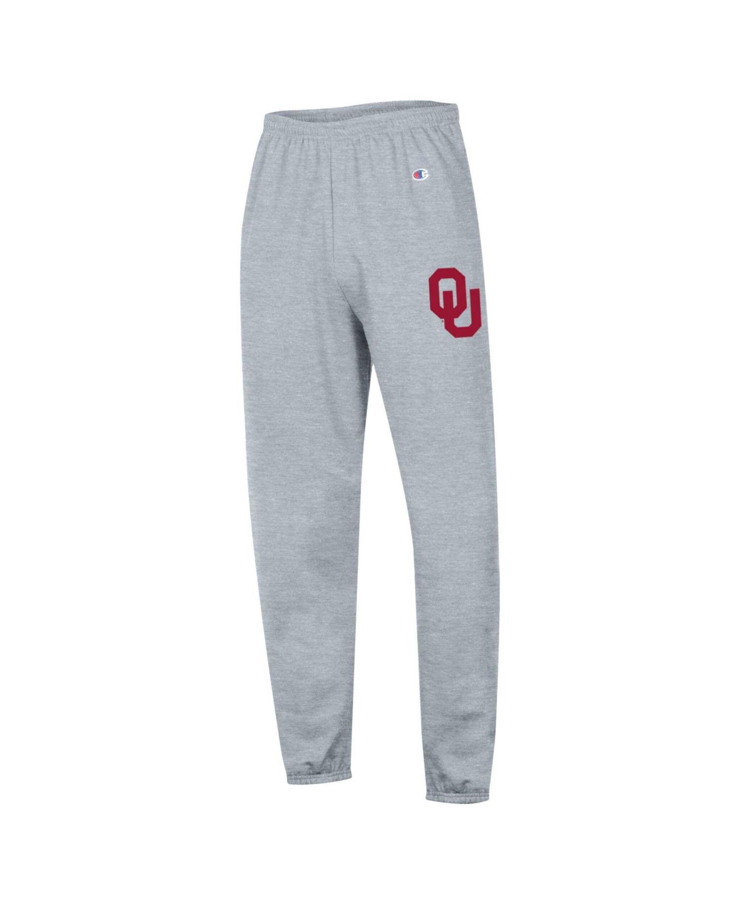 Men's Heather Gray Oklahoma Sooners Powerblend Banded Fleece Sweatpants