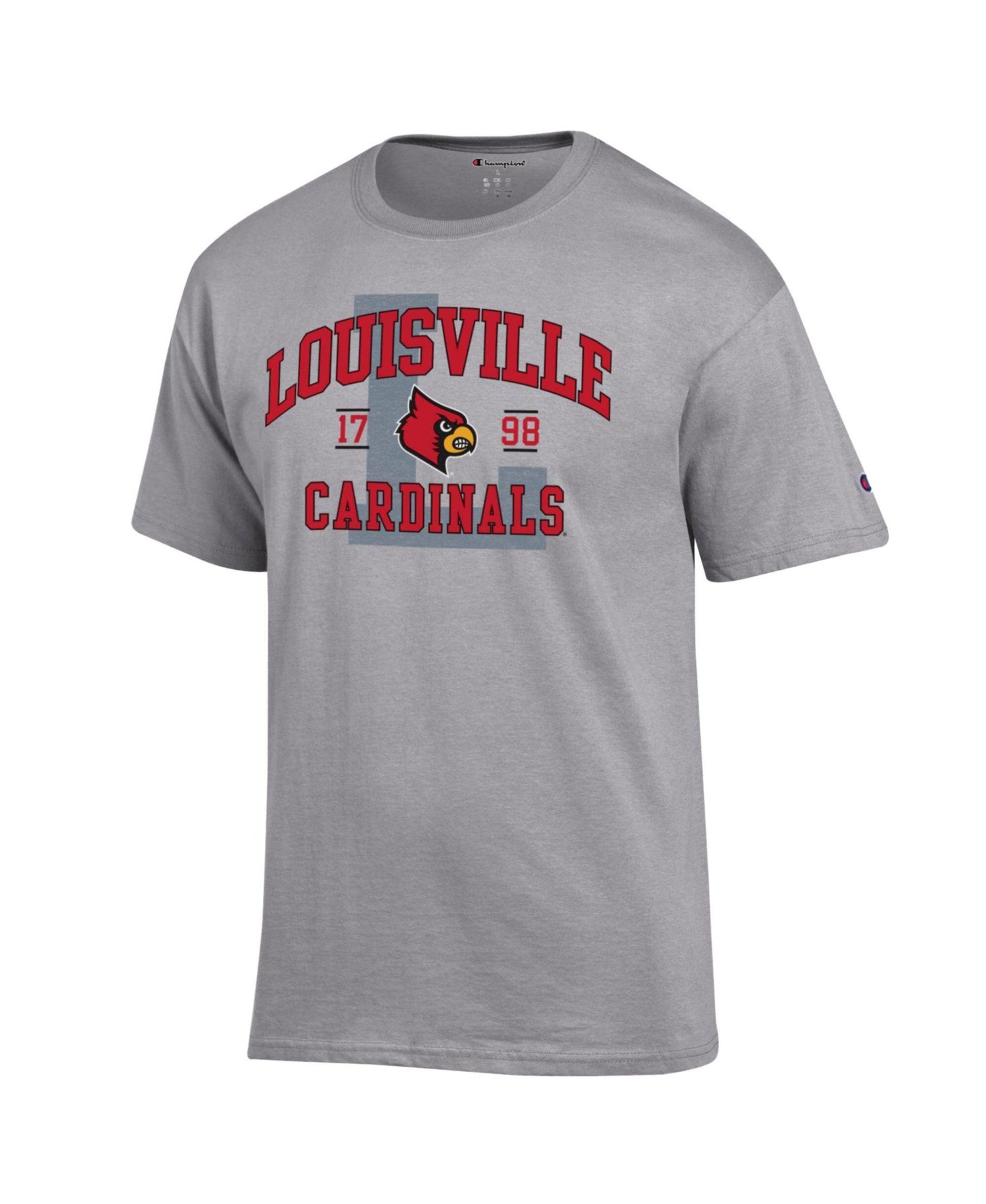 Men's Heather Gray Louisville Cardinals Varsity T-Shirt