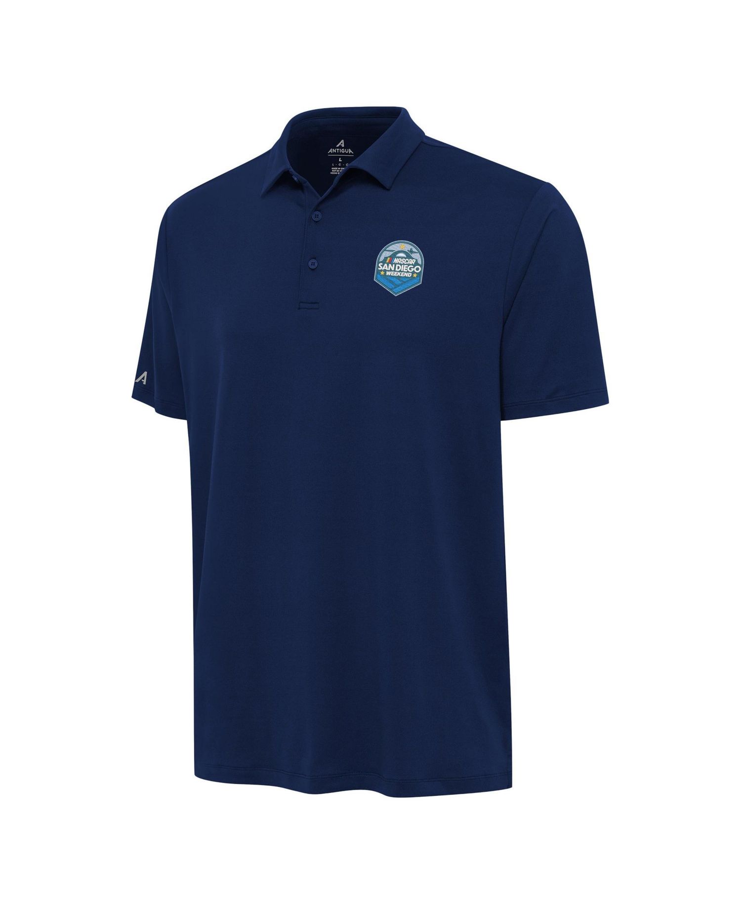 Men's Navy NASCAR San Diego Weekend Reprocess Polo Shirt