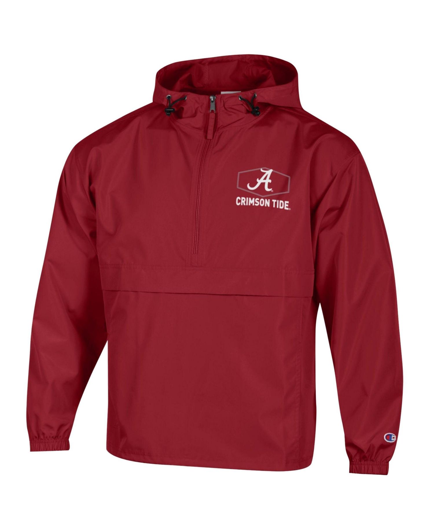Men's Crimson Alabama Crimson Tide Delay Packable Half-Zip Jacket