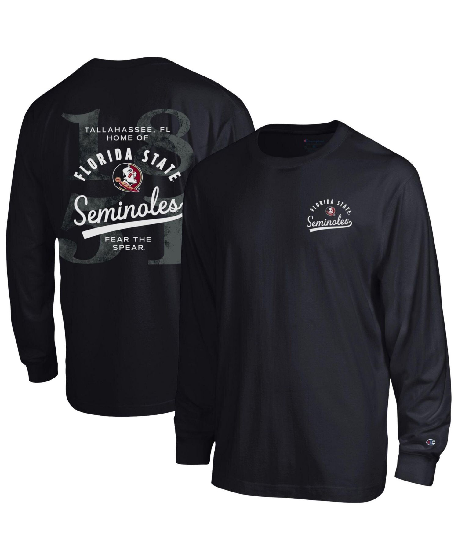 Men's Black Florida State Seminoles Laminated All-Star Long Sleeve T-Shirt
