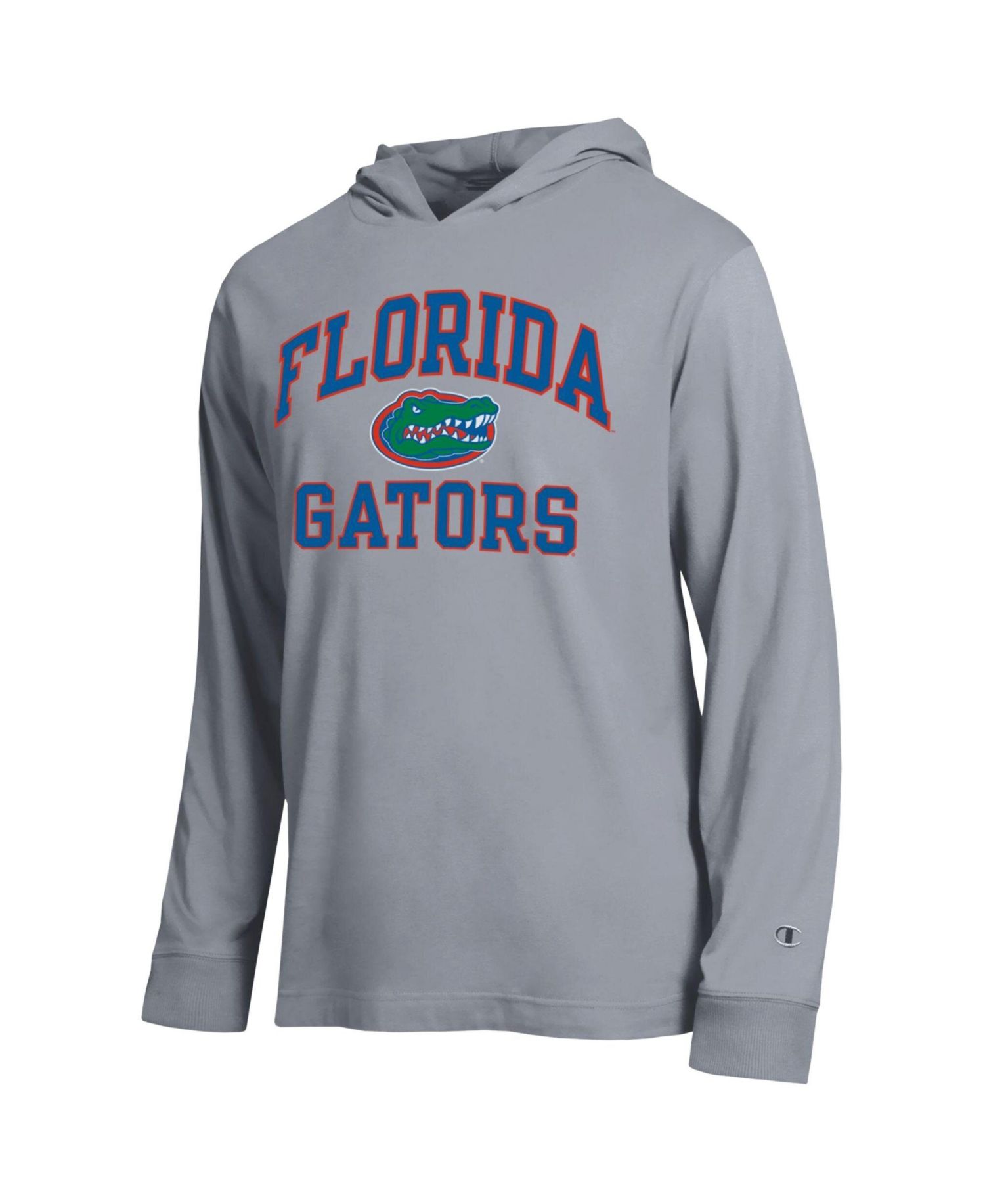 Men's Heather Gray Florida Gators High Motor All-Star Long Sleeve Hooded T-Shirt